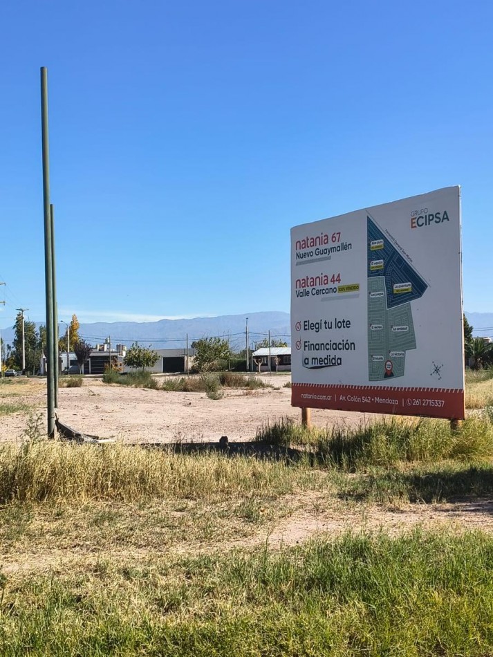 INMOESTATE VENDE LOTE EN BARRIO NATANIA, GUAYMALLEN, MENDOZA